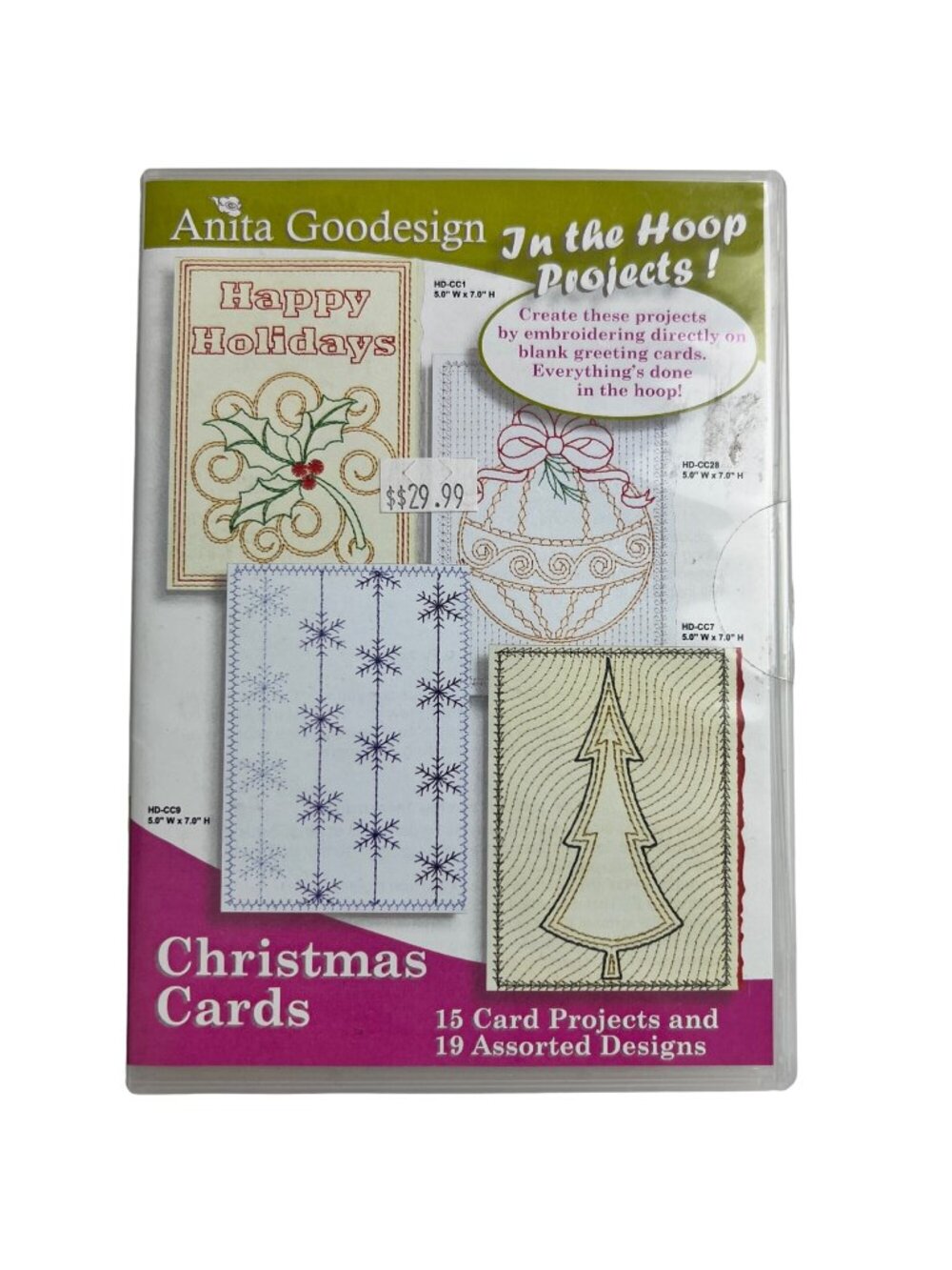Anita Goodesign In The Hoop Projects Christmas Cards CD-Rom